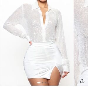 Ivory Sequin Shirt